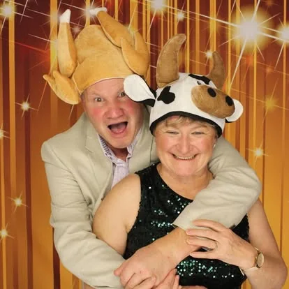 Guests enjoying a photobooth